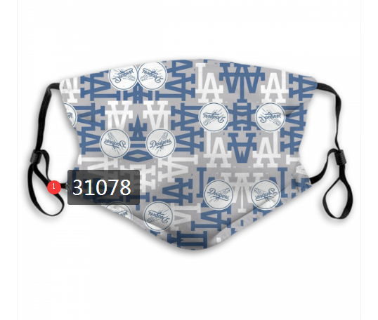 2020 Los Angeles Dodgers Dust mask with filter 4->mlb dust mask->Sports Accessory